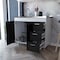 Tuhome Ferretti Base Cabinet, Three Drawers, Double Door, Four Legs, White/Black MIW6764 - alternate 5
